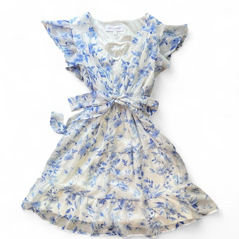 Blue & White Floral Dress